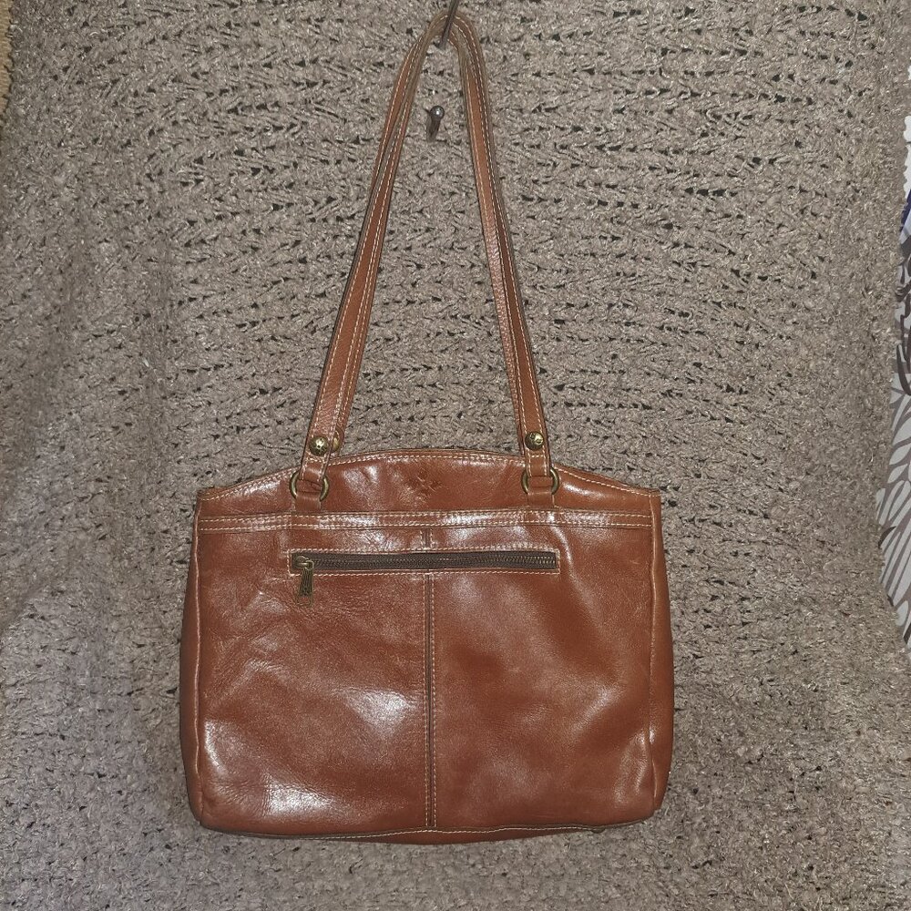 PATRICIA NASH-Brown Leather Satchel/Shoulder Bag-Large-Very Good Pre-Owned